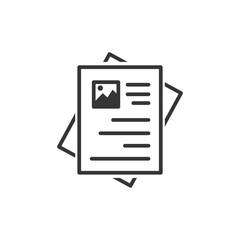 Document like auditing. Scrutiny, annual verification, info. flat style quality sign or success proven symbol vector sign isolated on white background illustration for graphic and web design.