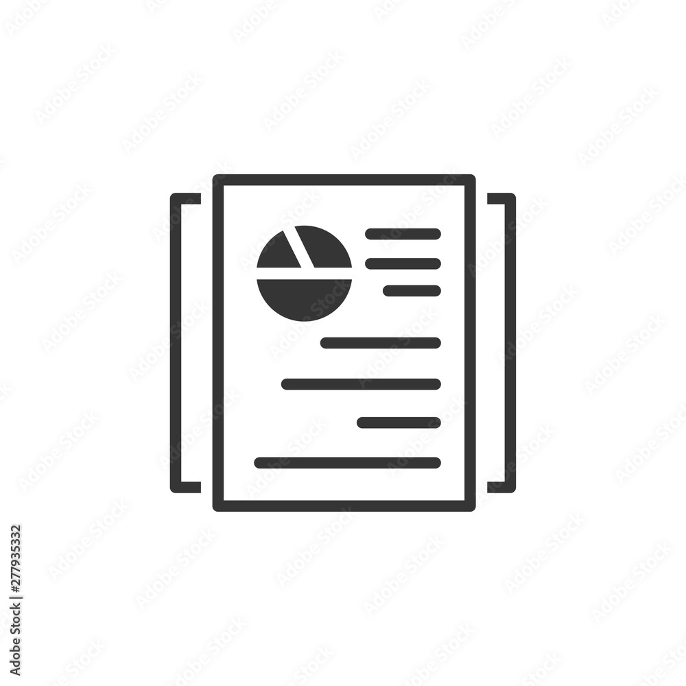 Poster document like auditing. scrutiny, annual verification, info. flat style quality sign or success prov