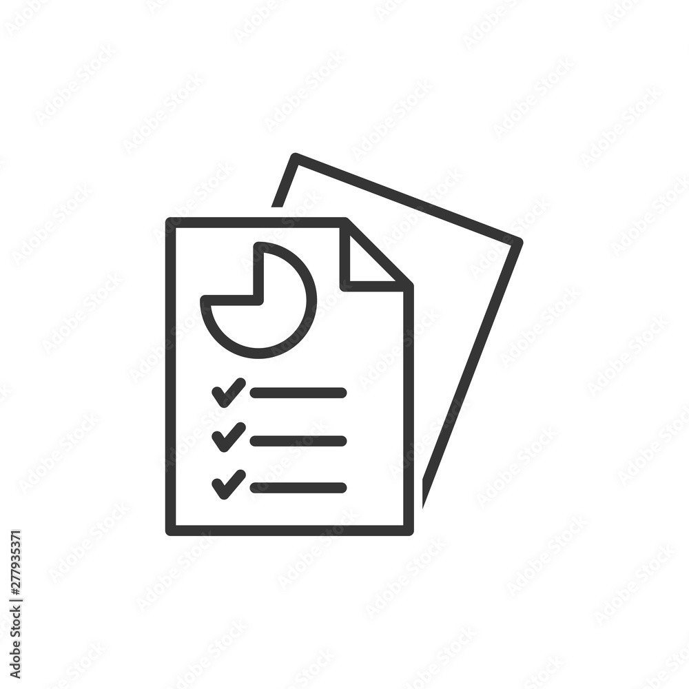 Leinwandbilder document like auditing. scrutiny, annual verification, info. flat style quality sign or success prov