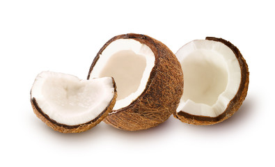 cocos cortados , fruta tropical