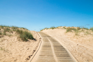 Beautiful sandy beach Yyteri at summer, in Pori, Finland