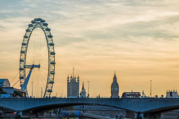 Londyn- panorama miasta. - obrazy, fototapety, plakaty