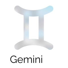 Zodiac Symbol Gemini, Vector Sign