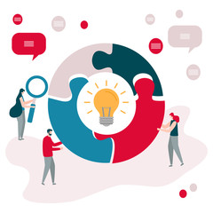 Teamwork cooperation partnership. Business concept