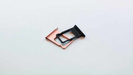 The SIM tray black and pink is used by the manufacturer. In the shop Real place, white background clear