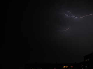Lightning view from home window