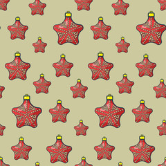 christmas baubles seamless pattern vector