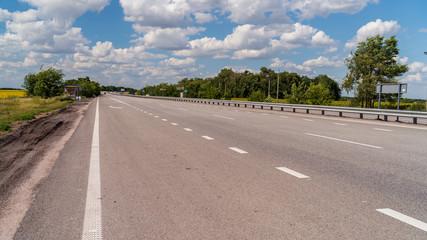 expensive highway goes to the horizon