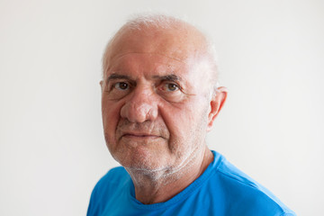 Elderly man face expression concept