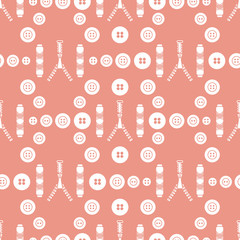 Sewing and needlework seamless pattern.
