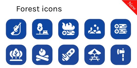 forest icon set