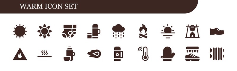 warm icon set