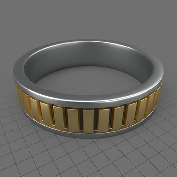 Gold plated mens wedding ring
