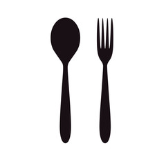 Spoon Fork Icon Vector Design. illustration on white isolated background