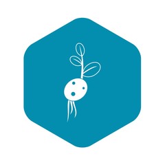 Potato sprout from the root icon. Simple illustration of potato sprout from the root vector icon for web