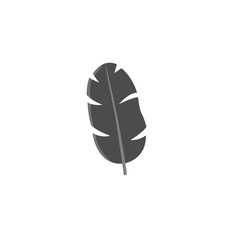 Vector illustration - Tropical leaf silhouette closeup