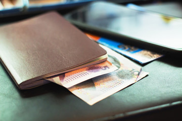 Employees are putting nano SIM cards in the store for customers to buy,Travel concept requires internet.