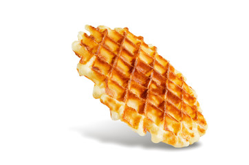 Waffles on a white isolated background