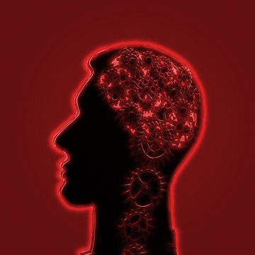 Brainiac: Photoshop illustration of brain and neural network