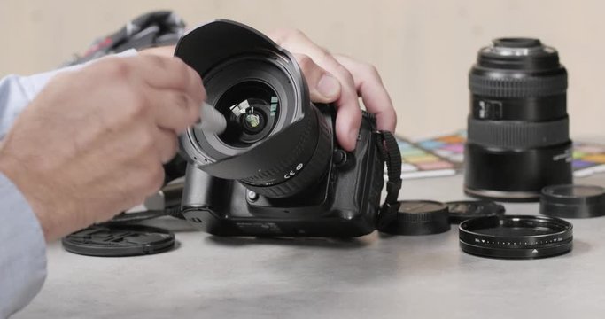 Nettoyage d'un objectif d'appareil photo 