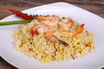 Thai style fried rice with prawn
