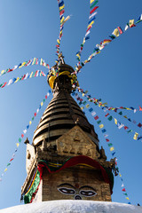 Nepal Kathmandu Asia view Monkey temple
