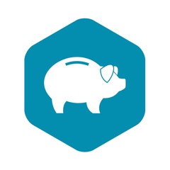 Piggy icon. Simple illustration of piggy vector icon for web