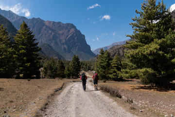 Fototapeta premium Annapurn circuit Nepal in October 2018 