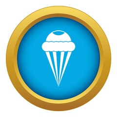 Ice Cream icon blue vector isolated on white background for any design