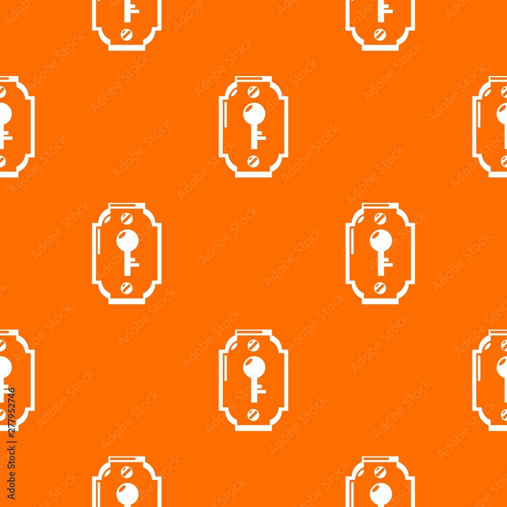 Poster lock front pattern vector orange for any web design best
