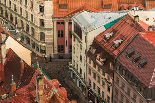 View of the old town of Riga from above