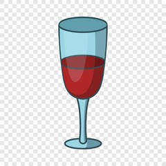 Red wine glass icon. Cartoon illustration of red wine glass vector icon for web design