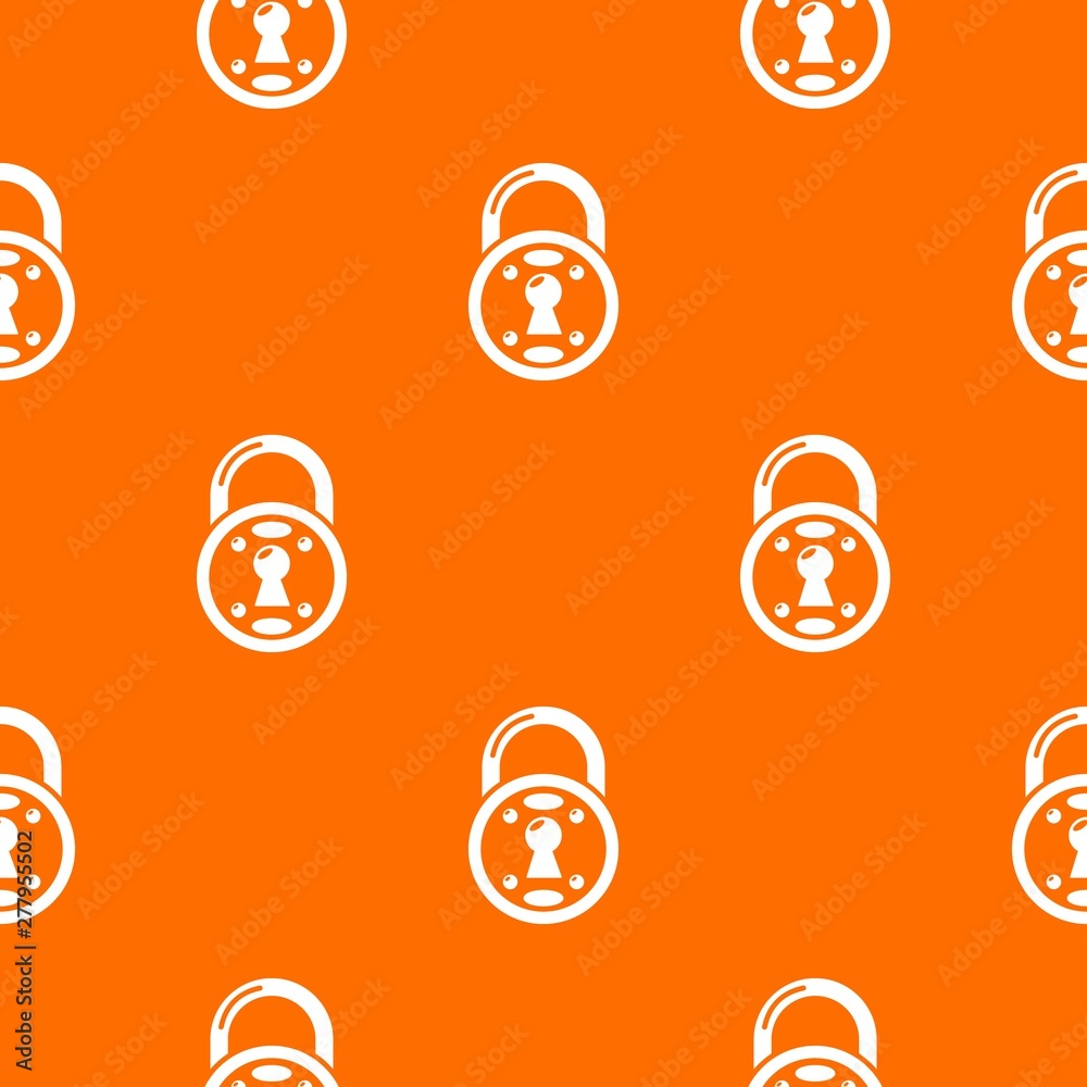Poster lock pattern vector orange for any web design best