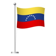 venezuela flag on pole icon