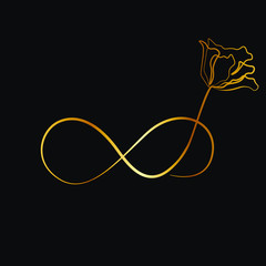 Elegant infinity sign, vector illustration