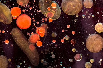 Liquid bubbles abstract background. Macro photography