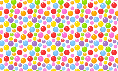  multicolored rainbow circles white background  seamless pattern vector