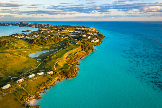 A small hotel is on the island in Bermuda