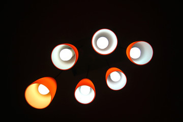 hanging lamp with light bulbs