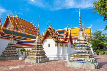 Bangkok, Thailand. 06/22/2019;  Wat Pho is the most Famous of Thailand temple for tourists  in Bangkok, Thailand