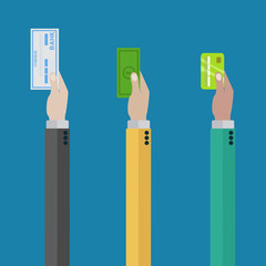 Payment options vector illustration