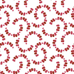 Hand-drawn watercolor abstract pattern. Geometric arches.