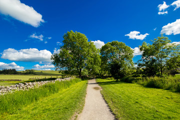Beautiful landscape in Mahlam village, Yorkshire Dales, England, UK