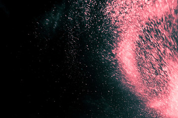Abstract black and pink festive glitter shimmering magic luxury background. de-focused