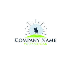 best original logo designs inspiration and concept for mountain and horse rider or coachman equestrian by sbnotion