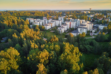 Beautiful aerial view of Espoo