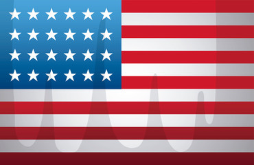 Fototapeta premium united state of american flag