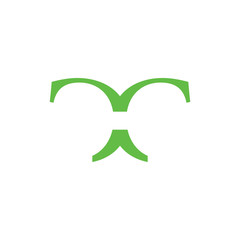 Letter T or DC logo design vector