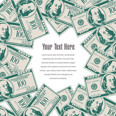 Money frames this space for your text.  Great for poster or flyer. 