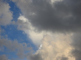 Fototapeta na wymiar A Coming Evening Storm Meets Blue Sky in Florida!